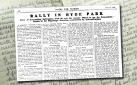 1913, NUWSS Suffragist Pilgrimage ... Report in WSPU journal, 'Votes for Women'